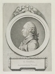 Étude de portrait de George Stubbs (1724-1806) (gravure en manière douce)